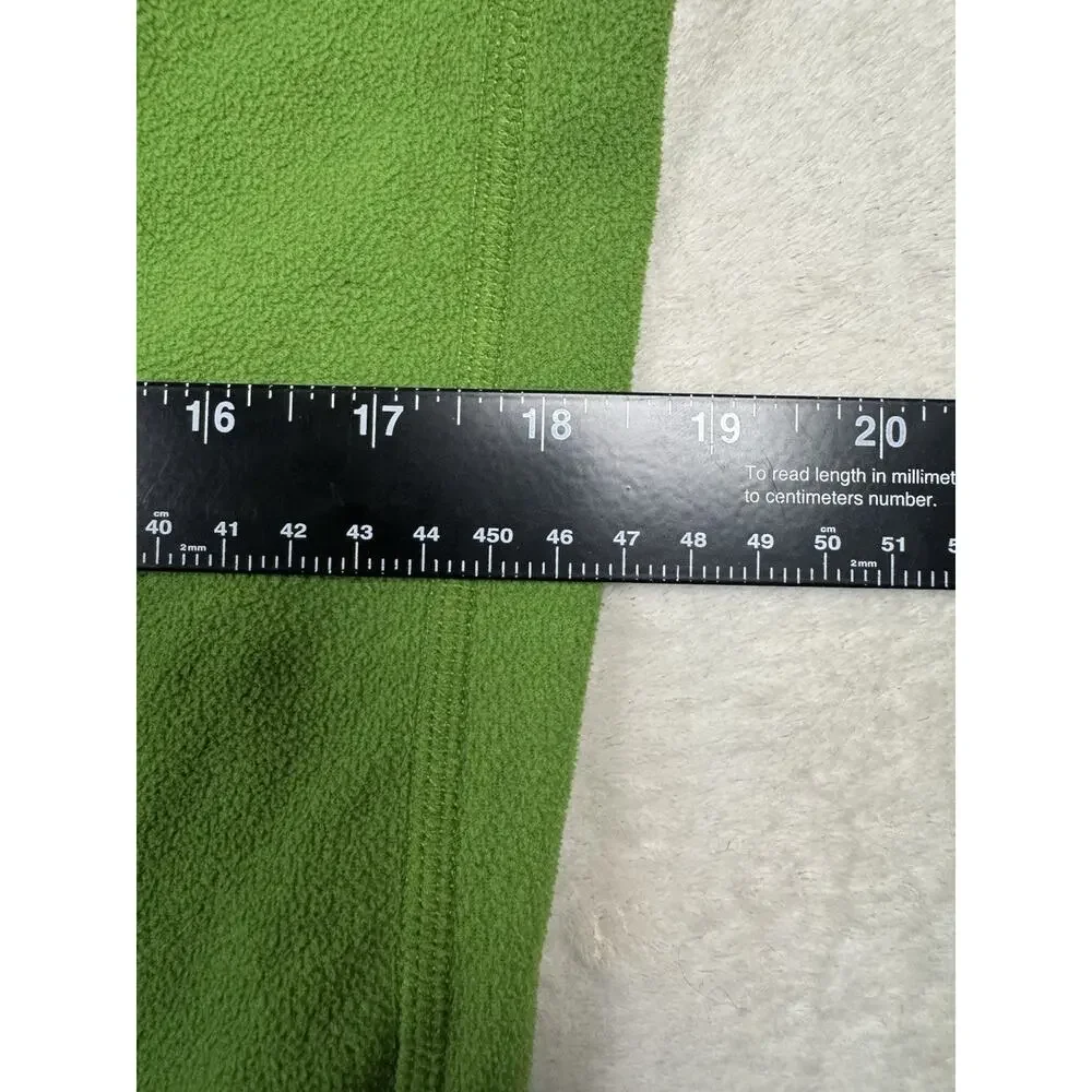 The North Face Men’s Full Zip Fleece Jacket Green Chest Pocket Size Medium
